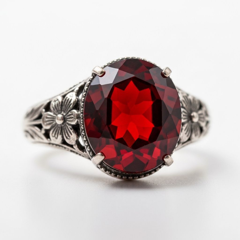 Handmade Granat Rings