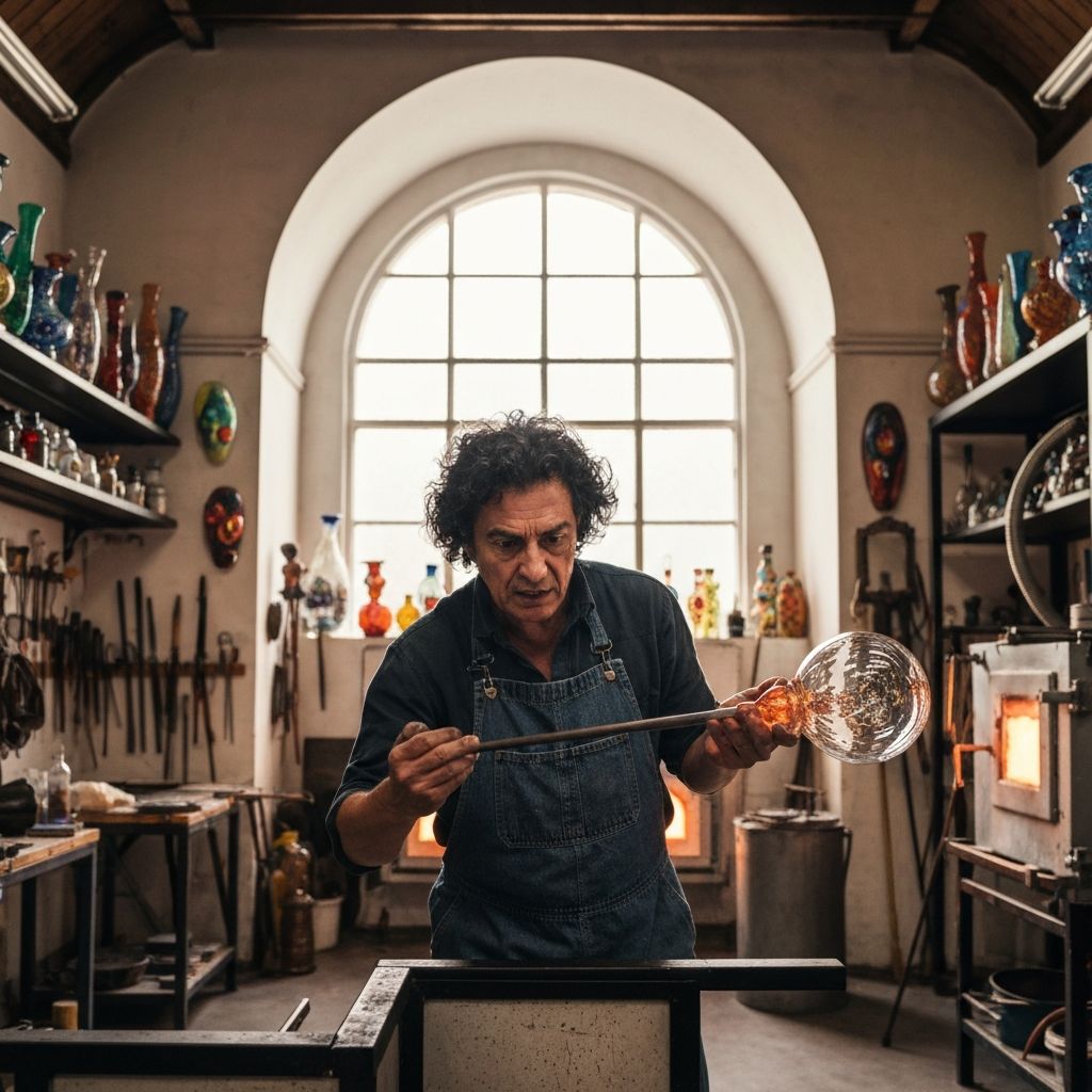 Glass artist at work
