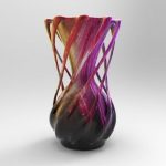 3D Printed Multicolor Twisted Vase